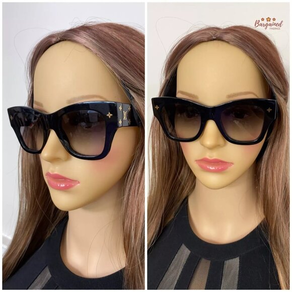 Authentic LOUIS VUITTON Black Acetate 2021 Rendez-Vous Square Sunglasses Z1562W - Picture 5 of 14